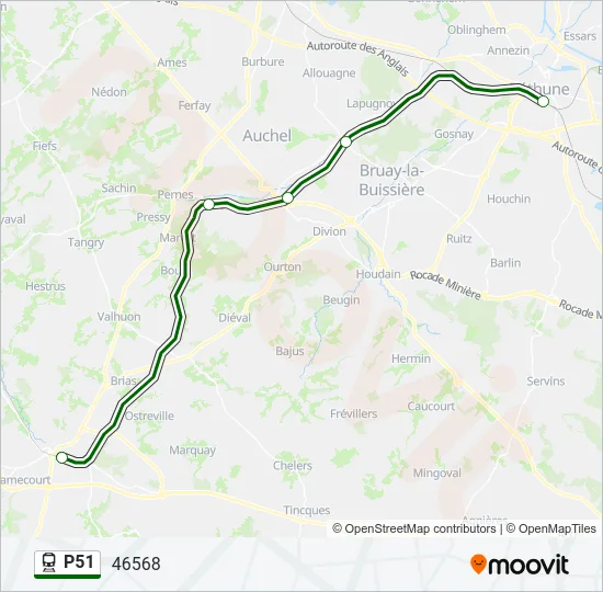 P51 Train Line Map