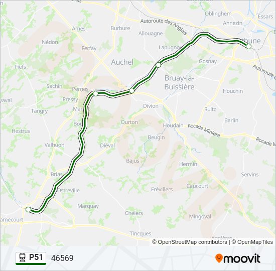 P51 Train Line Map