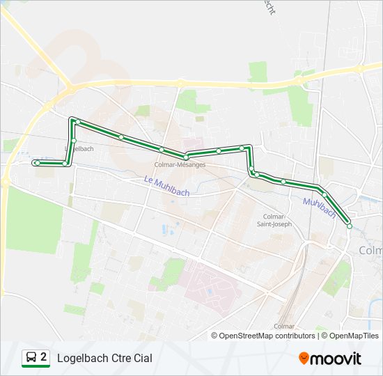 2 Bus Line Map