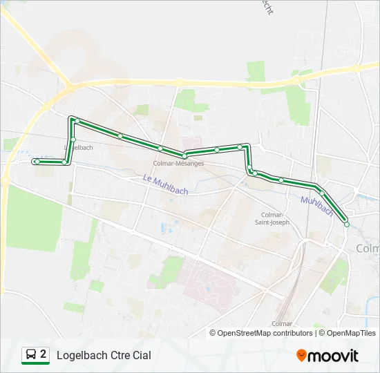 2 Bus Line Map