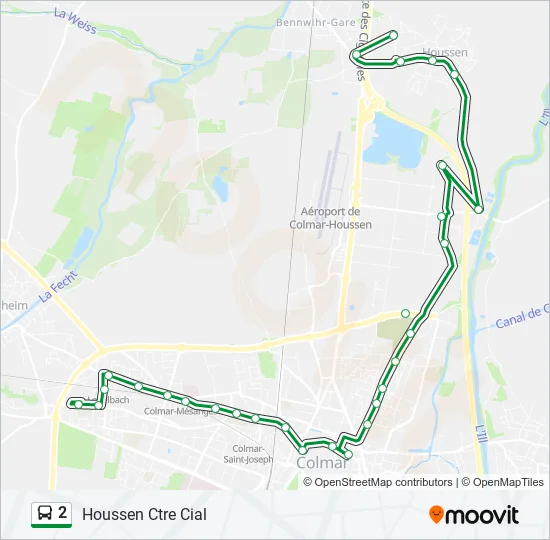 2 Bus Line Map