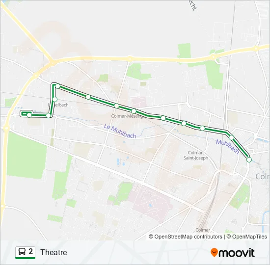 2 Bus Line Map