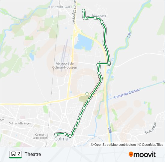 2 Bus Line Map