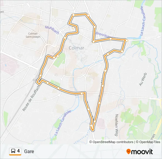 4 Bus Line Map