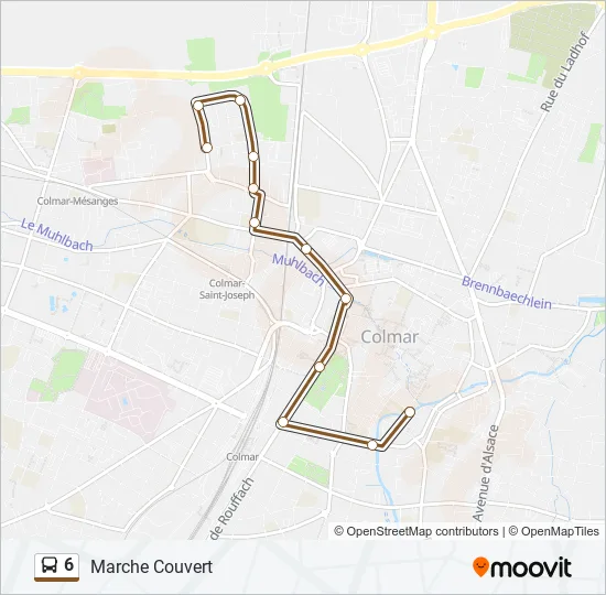 6 Bus Line Map
