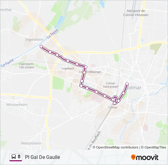 8 Bus Line Map