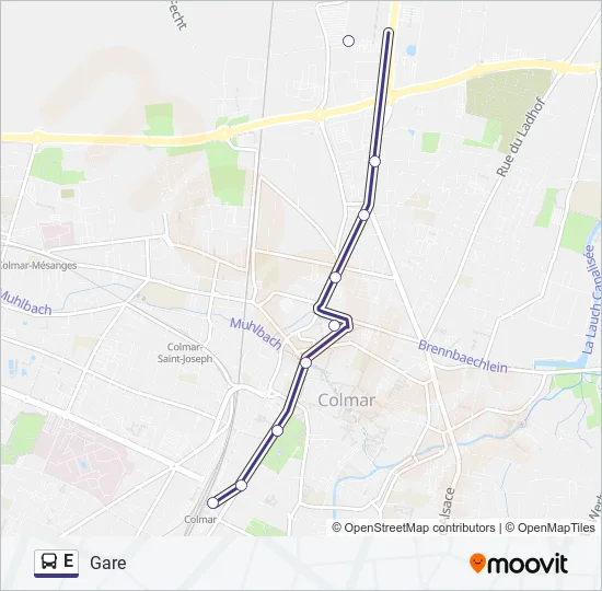 E Bus Line Map