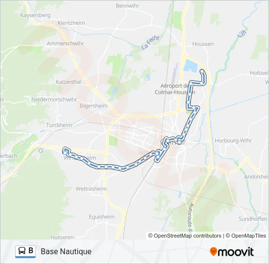 B Bus Line Map