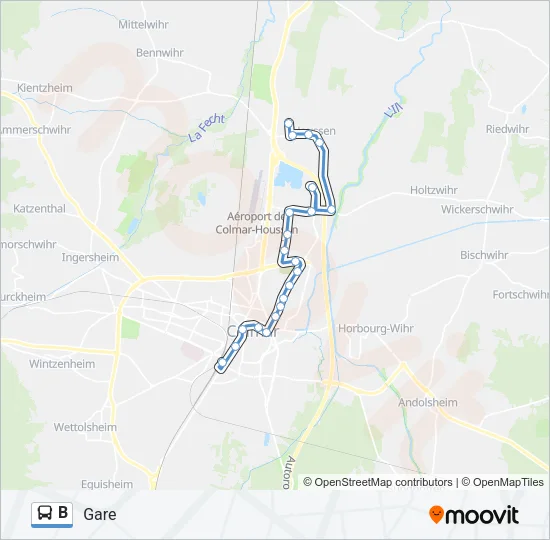 B Bus Line Map