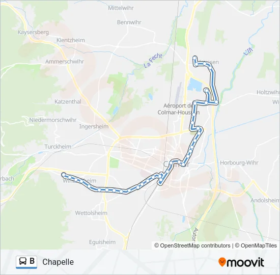 B Bus Line Map