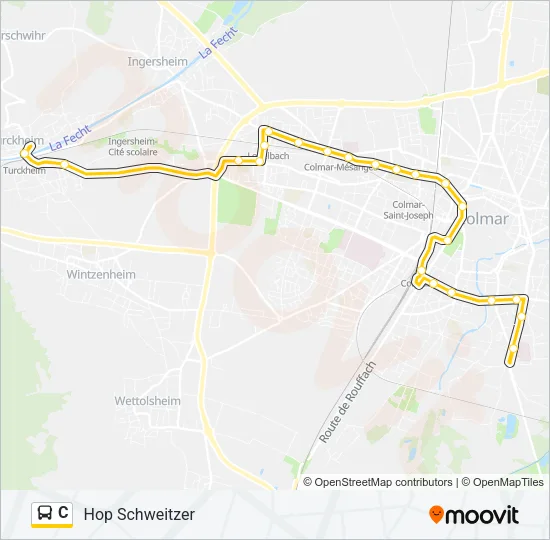 C Bus Line Map