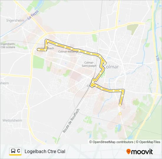 C Bus Line Map