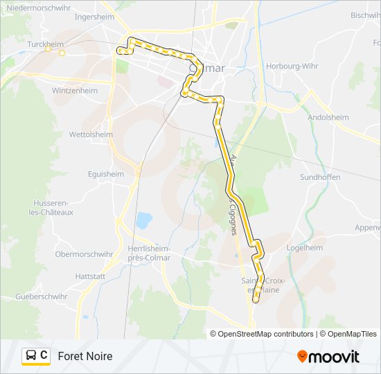C Bus Line Map