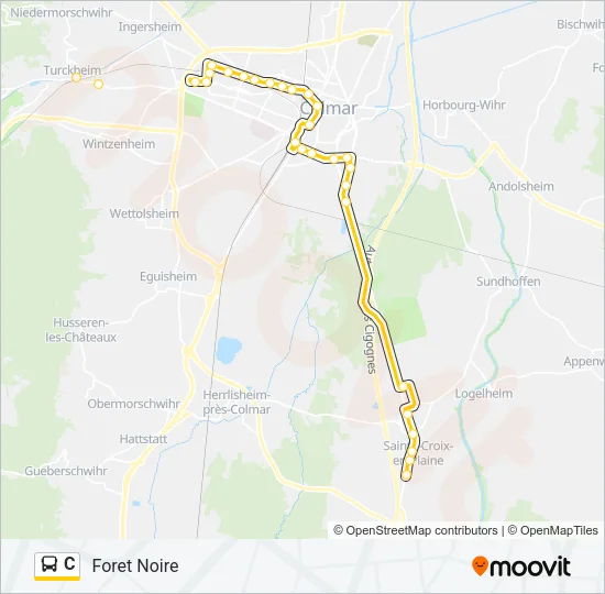 C Bus Line Map