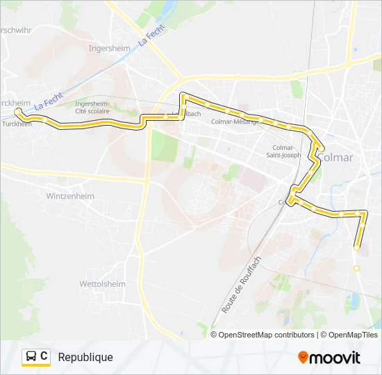 C Bus Line Map