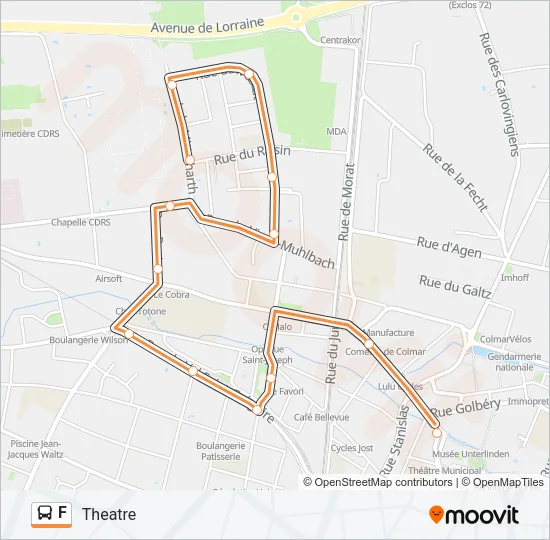 F Bus Line Map