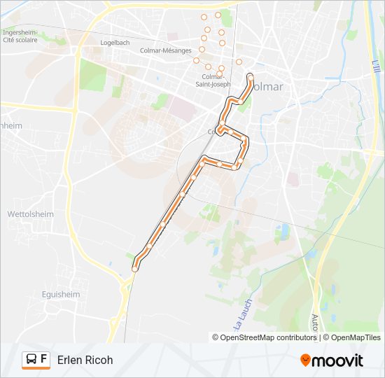 F Bus Line Map
