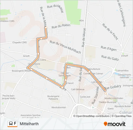 F Bus Line Map