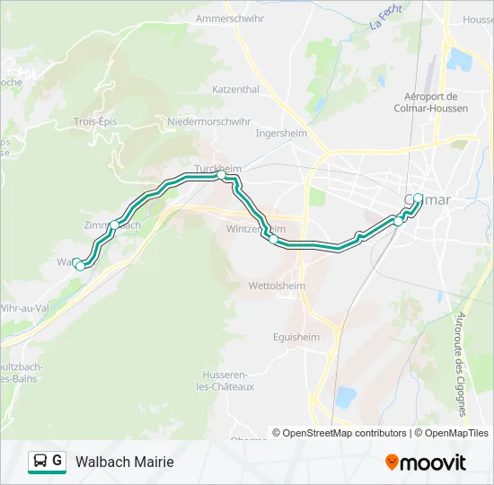 G Bus Line Map