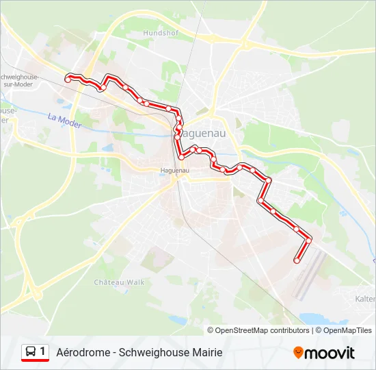 1 Bus Line Map