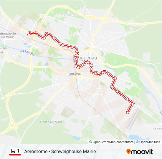 1 Bus Line Map