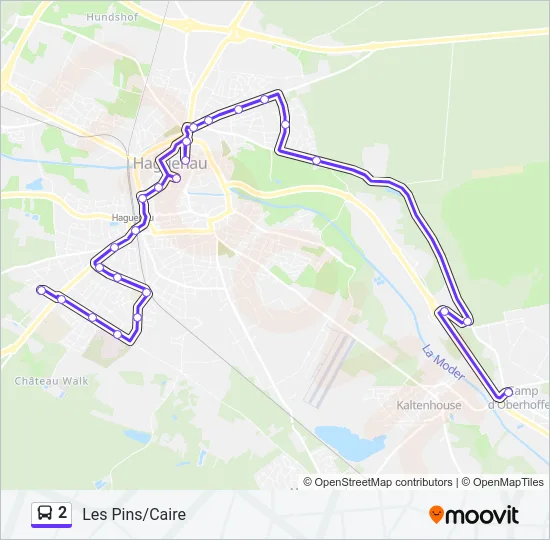 2 Bus Line Map
