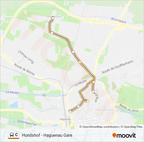 C Bus Line Map