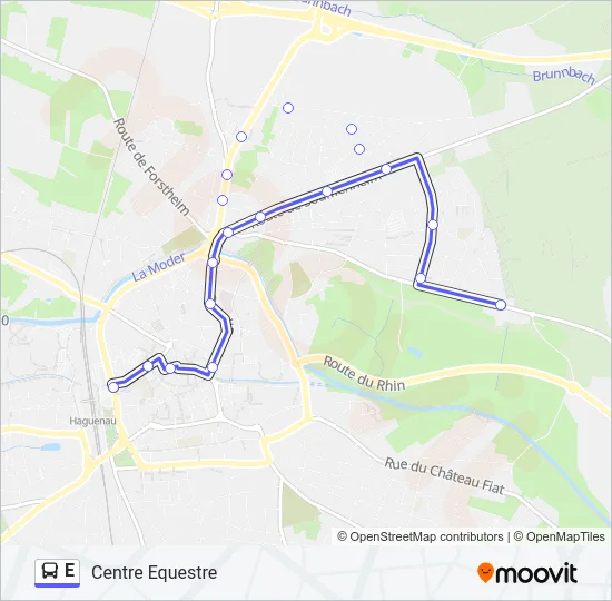 E Bus Line Map