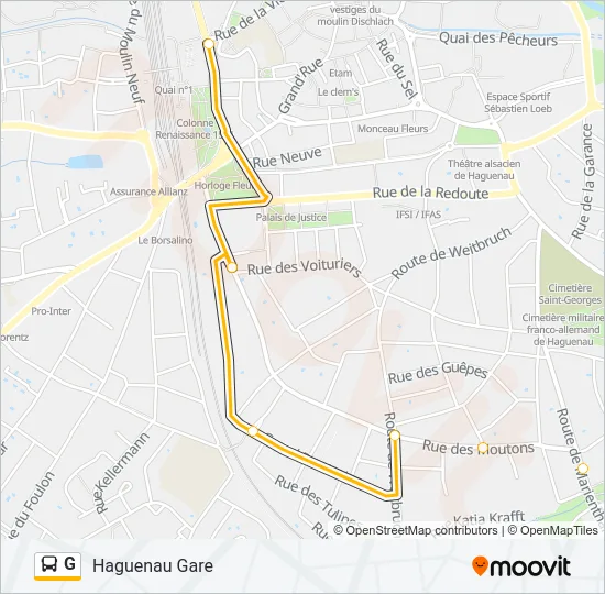 G Bus Line Map