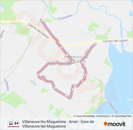 44 Bus Line Map