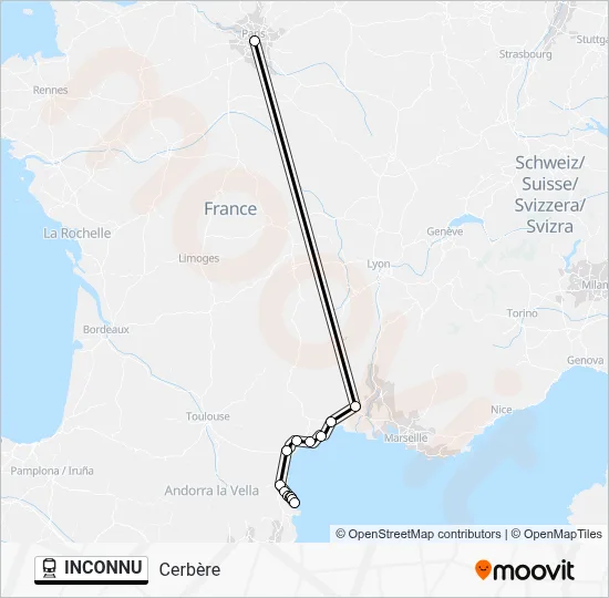 Plan de la ligne INCONNU de train