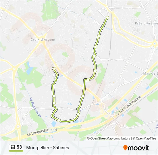 53 Bus Line Map