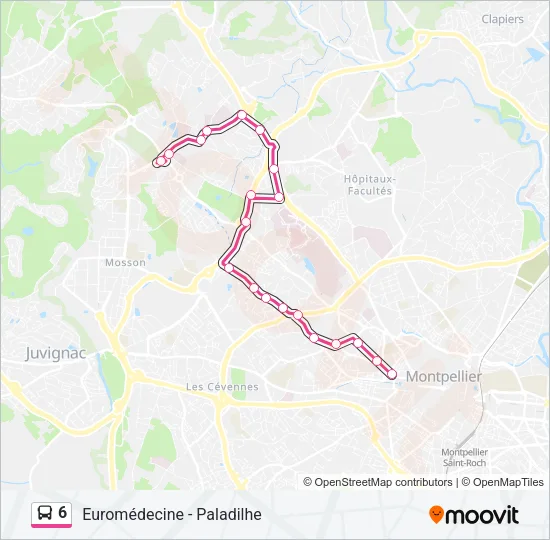 6 Bus Line Map