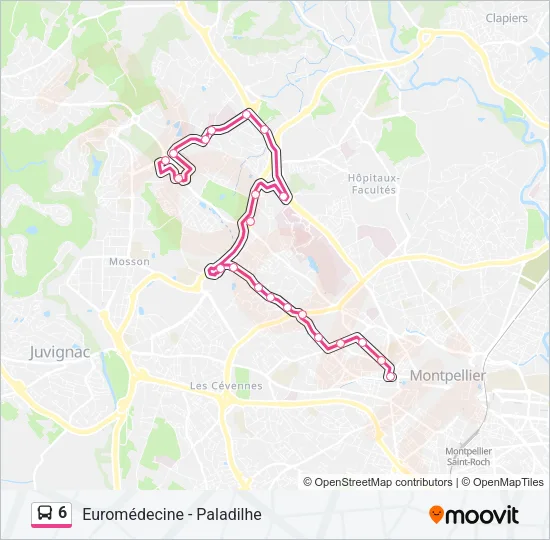 6 Bus Line Map