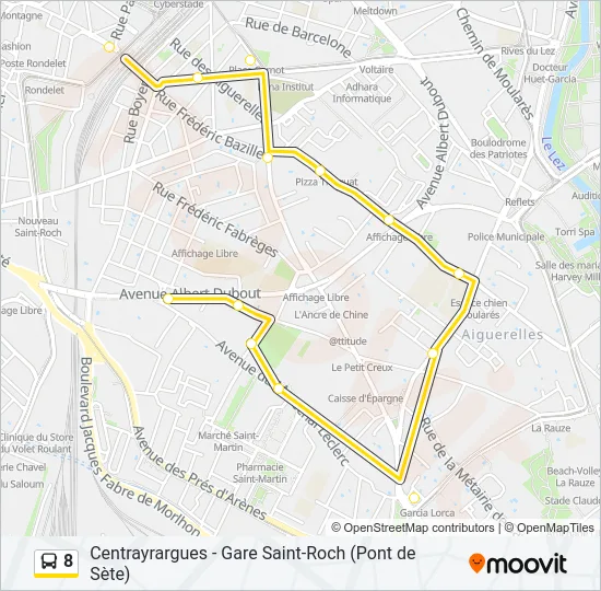 8 Bus Line Map