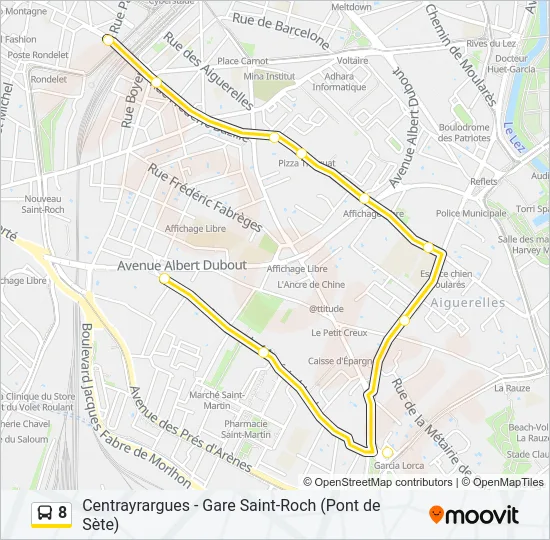 8 Bus Line Map