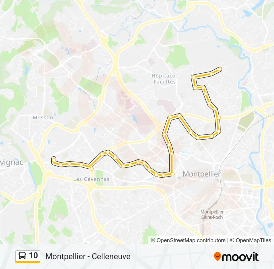 10 Bus Line Map