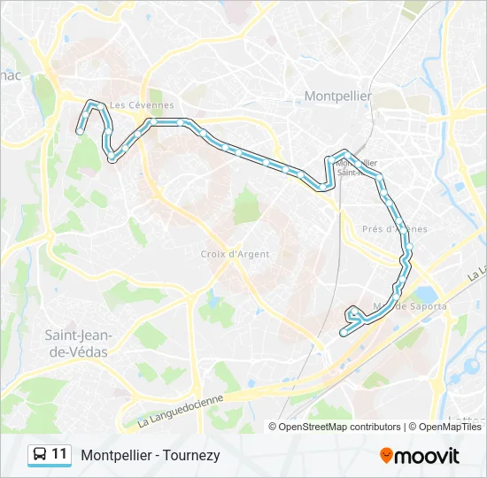 11 Bus Line Map