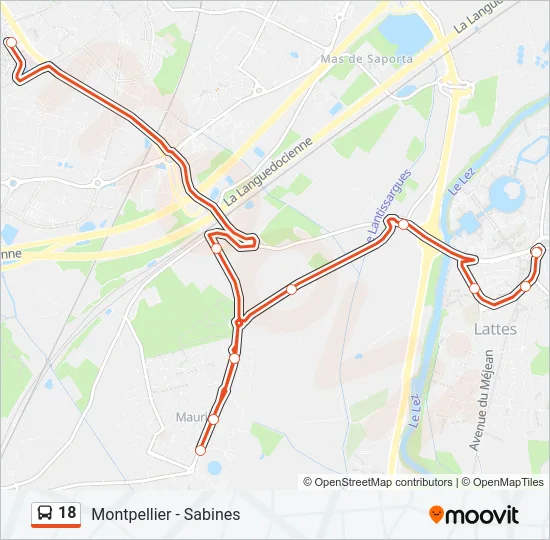 18 Bus Line Map