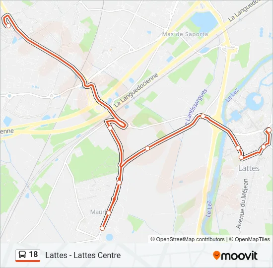 18 Bus Line Map