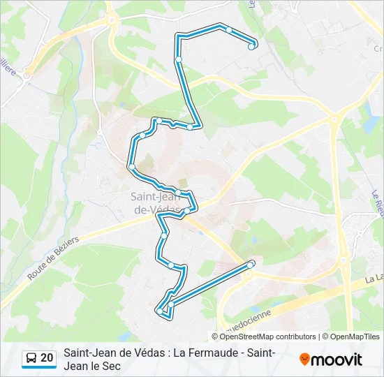 20 Bus Line Map