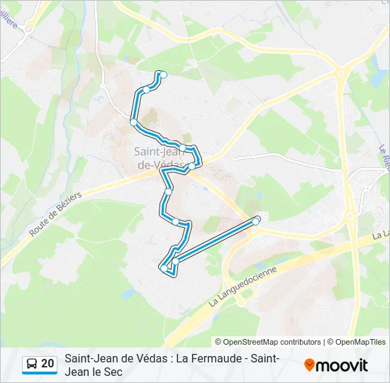 20 Bus Line Map