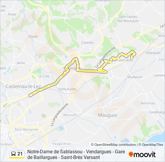 21 bus Line Map