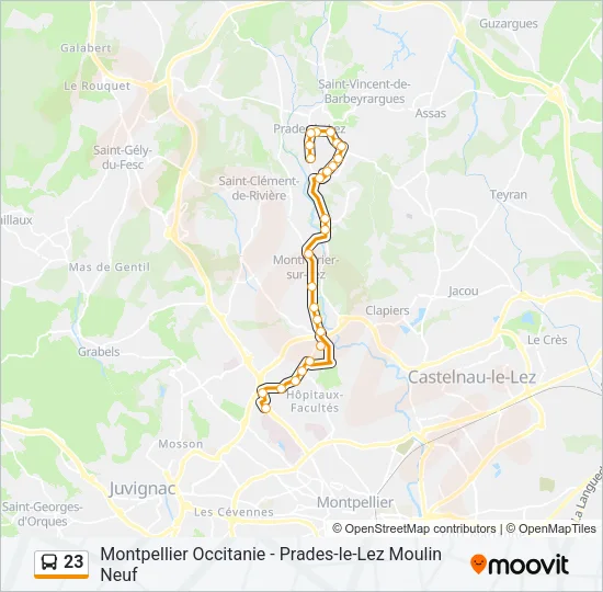 23 Bus Line Map