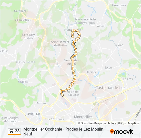 23 Bus Line Map