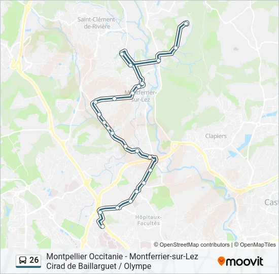 26 Bus Line Map