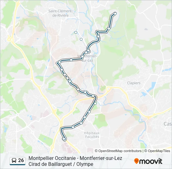 26 Bus Line Map