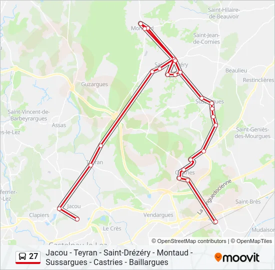 27 Bus Line Map