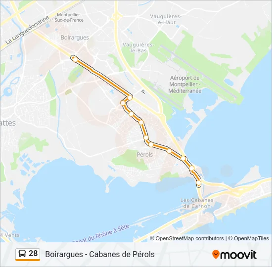 28 Bus Line Map