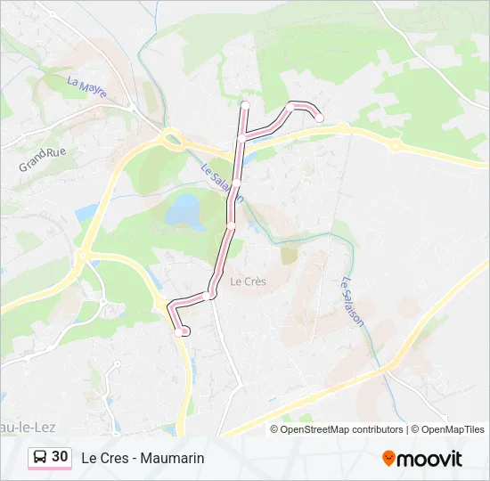 30 Bus Line Map